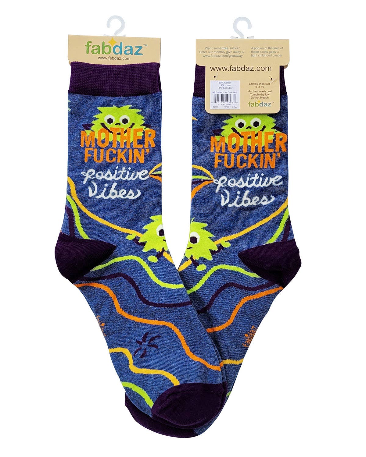 Mother Fuckin' Positive Vibes Women's Crew Socks