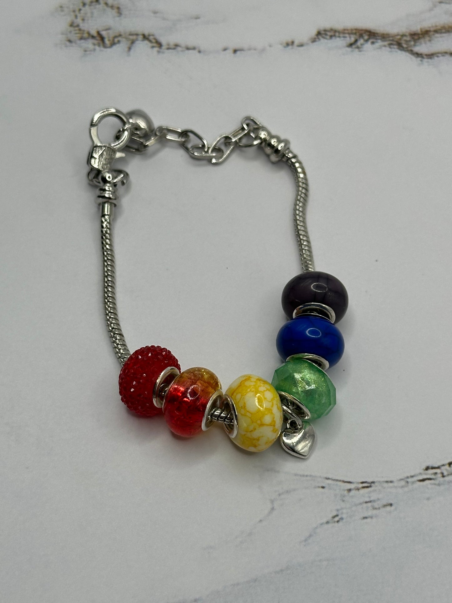 Rainbow charm bracelet