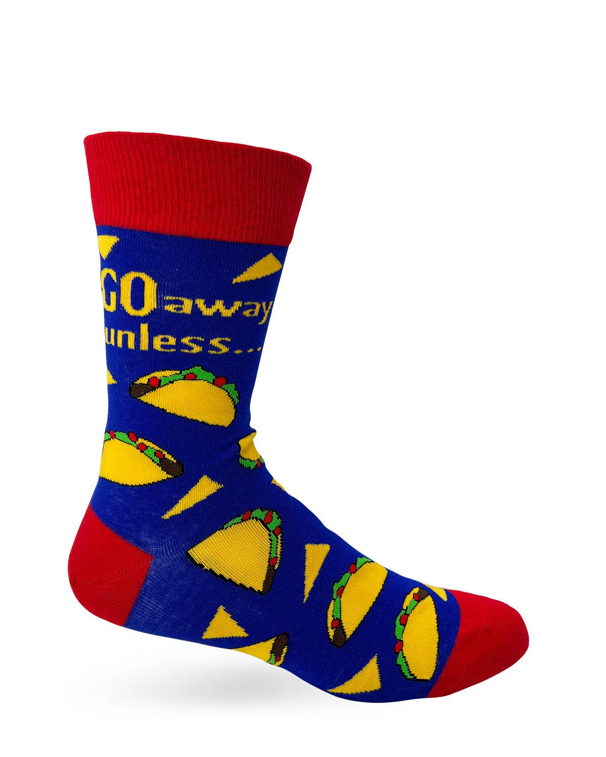 Go Away Unless You Have Tacos Men's Novelty Crew Socks