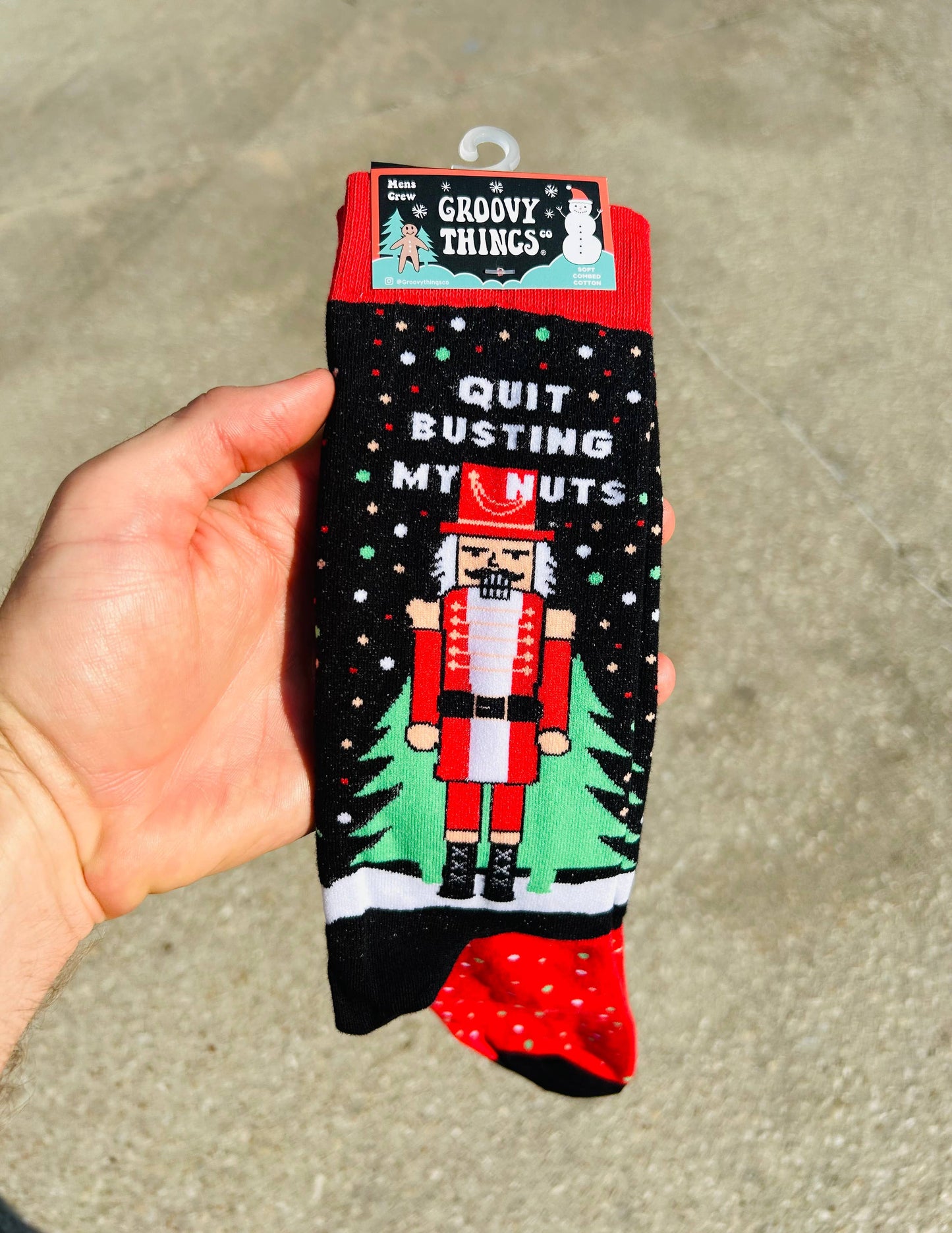 Quit Busting My Nuts Men's Crew Socks