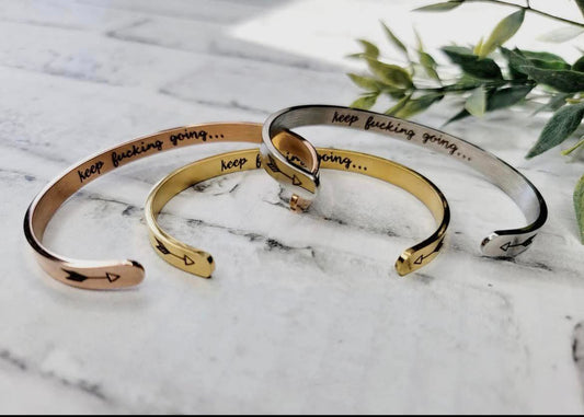 Secret Message Bracelet, Keep F*cking Going