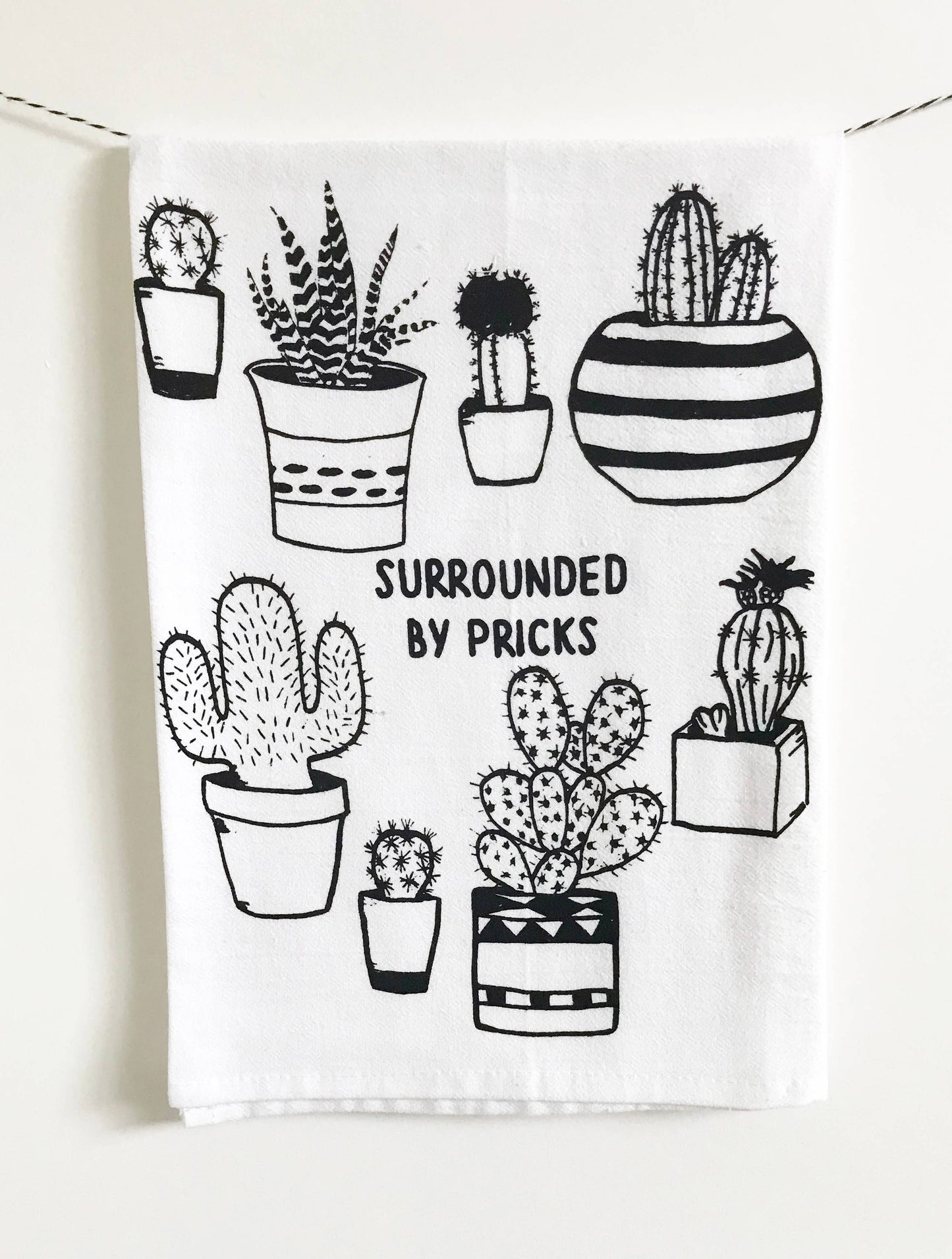 Don't be a Prick dish towel