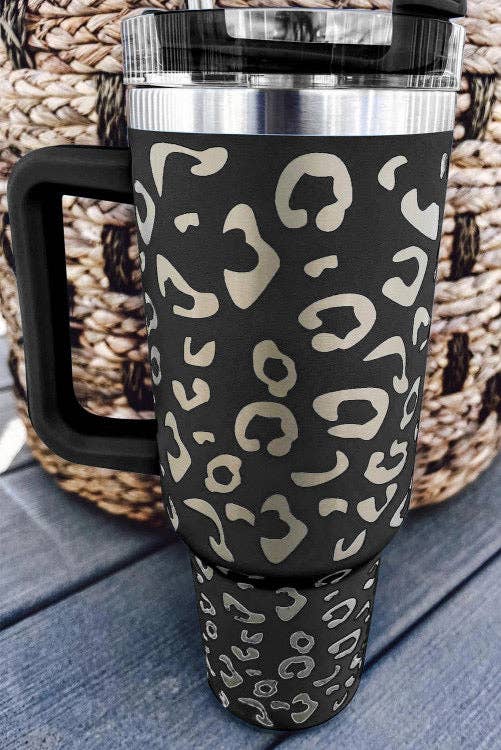 Leopard double insulated tumbler