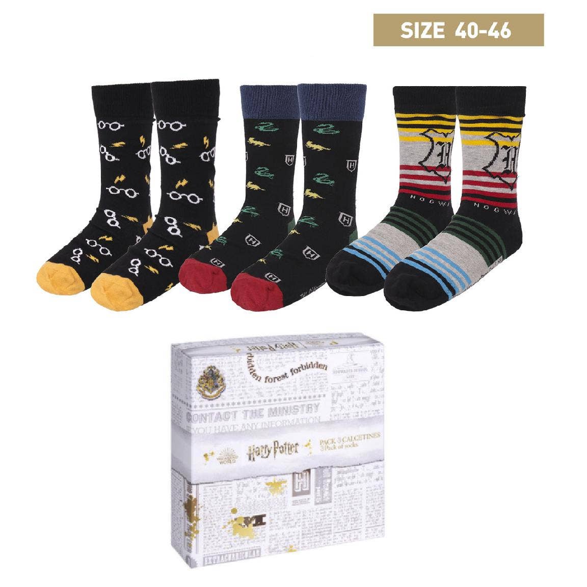 HARRY POTTER 3-PIECE SOCKS PACK - 2200006892