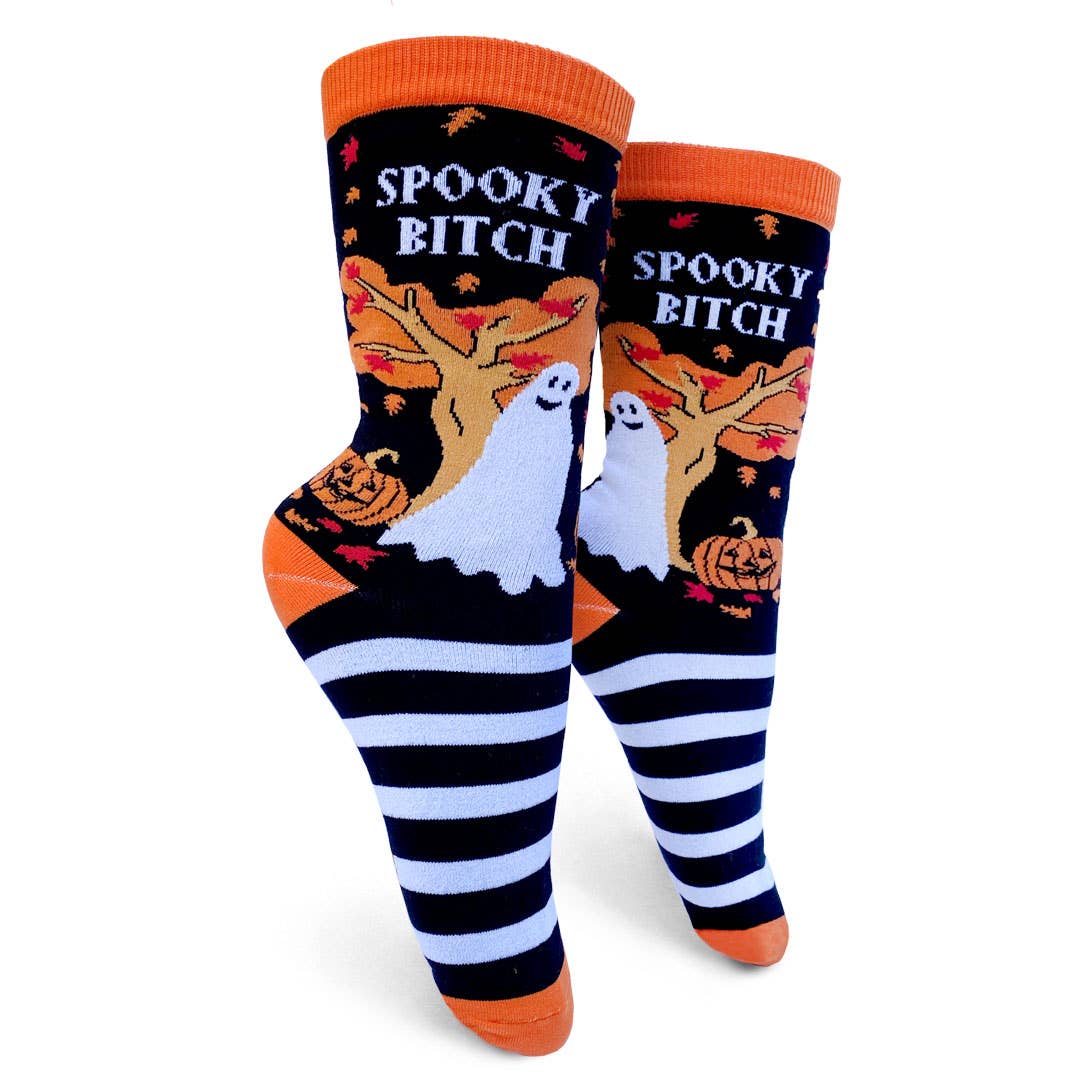 Spooky Bitch Womens Crew Socks