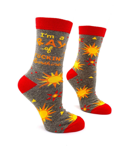 I'm a Ray of Fuckin' Sunshine Women's Crew Socks