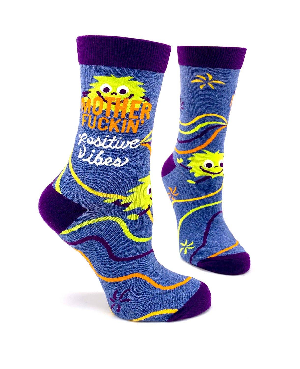 Mother Fuckin' Positive Vibes Women's Crew Socks